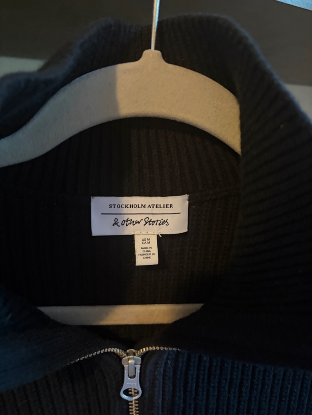 & Other Stories Striped Quarter Zip Oversized Sweater - Picture 2 of 4